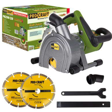 Elektrinė griovelių freza ProCraft PM2500-230, 1700 W Elektrinė griovelių freza ProCraft PM2500-230, 1700 W