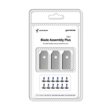 Grūdinto plieno peiliukai vejos robotui SEGWAY Navimow, 12 vnt.