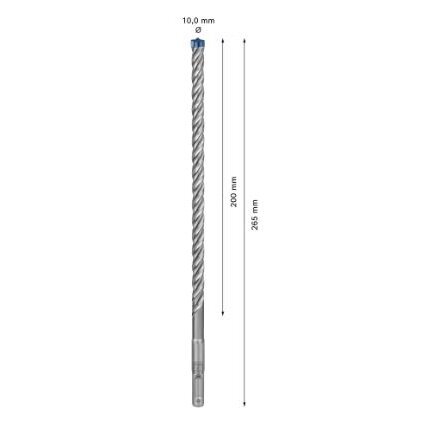 Grąžtas betonui Bosch SDS-plus, 10x200x265mm, 10 vnt. 2608900172 2