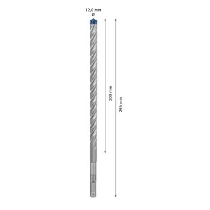 Grąžtas betonui Bosch SDS-plus, 12x200x265mm, 30 vnt. 2608900190 2