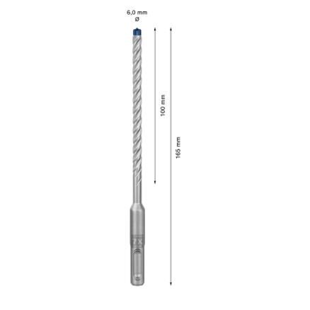 Grąžtas betonui Bosch SDS-plus, 6x100x165mm, 30 vnt. 2608900181 2 Grąžtas betonui Bosch SDS-plus, 6x100x165mm, 30 vnt. 2608900181 2