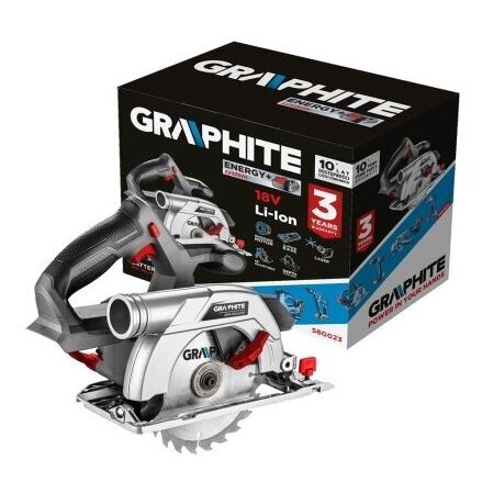 Bešepetėlinis akumuliatorinis diskinis pjūklas Graphite 58G023, 18V Energy+ ( be akumuliatorių ir įkroviklio) Bešepetėlinis akumuliatorinis diskinis pjūklas Graphite 58G023, 18V Energy+ ( be akumuliatorių ir įkroviklio)