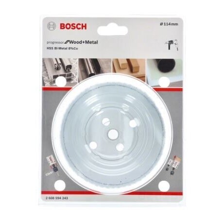 Gręžimo karūna Bosch Progressor for Wood and Metal, 114mm, 2608594243 1