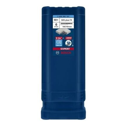 Grąžtas betonui Bosch SDS-plus, 6x100x165mm, 50 vnt. 2608900191 Grąžtas betonui Bosch SDS-plus, 6x100x165mm, 50 vnt. 2608900191