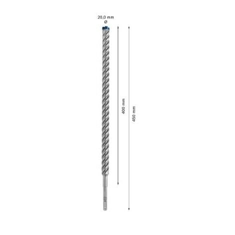 Grąžtas betonui Bosch SDS-plus, 20x400x450mm, 1 vnt. 2608900143 2