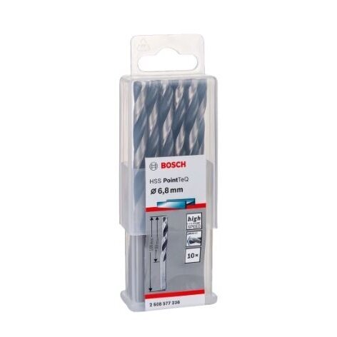Grąžtas metalui Bosch PointTeQ, 6,8x69x109 mm, 10 vnt., 2608577236 1 Grąžtas metalui Bosch PointTeQ, 6,8x69x109 mm, 10 vnt., 2608577236 1