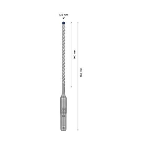 Grąžtas betonui Bosch SDS-plus, 5x100x165mm, 1 vnt. 2608900060 2 Grąžtas betonui Bosch SDS-plus, 5x100x165mm, 1 vnt. 2608900060 2