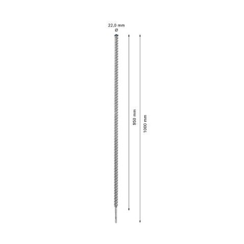 Grąžtas betonui Bosch SDS-plus, 22x950x1000mm, 1 vnt. 2608900149 2
