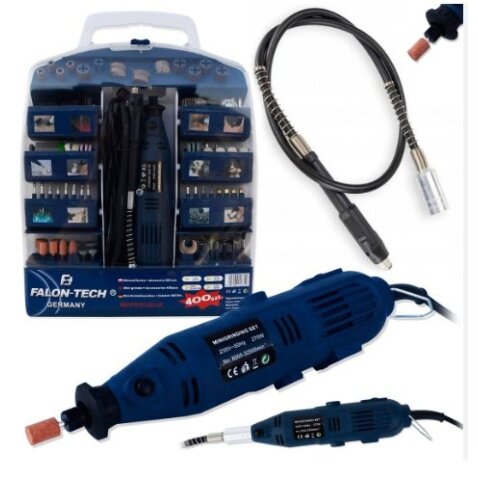 Graveris / šlifuoklis | su lanksčiu ilgintuvu ir aksesuarais | 400 vnt. (79314-400)