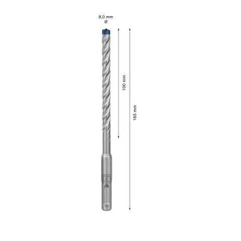 Grąžtas betonui Bosch SDS-plus, 8x100x165mm, 50 vnt. 2608900192 2 Grąžtas betonui Bosch SDS-plus, 8x100x165mm, 50 vnt. 2608900192 2