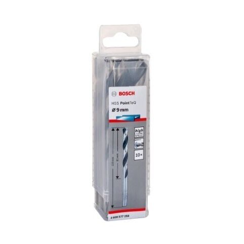 Grąžtas metalui Bosch PointTeQ, 9x81x125 mm, 10 vnt., 2608577258 1 Grąžtas metalui Bosch PointTeQ, 9x81x125 mm, 10 vnt., 2608577258 1