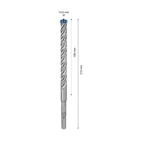 Grąžtas betonui Bosch SDS-plus, 14x150x215mm, 1 vnt. 2608900120 2 Grąžtas betonui Bosch SDS-plus, 14x150x215mm, 1 vnt. 2608900120 2