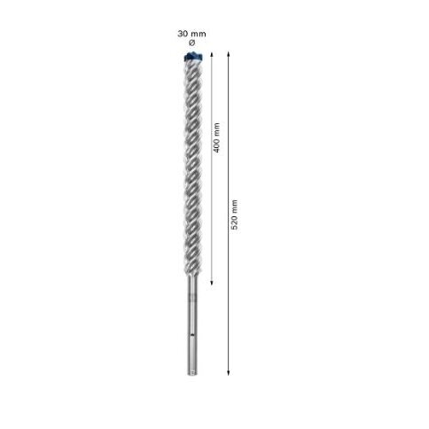 Grąžtas betonui Bosch SDS-max-8X, 30x400x520 mm, 2608900253 1