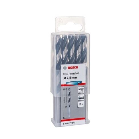 Grąžtas metalui Bosch PointTeQ, 7,5x69x109 mm, 10 vnt., 2608577243 1 Grąžtas metalui Bosch PointTeQ, 7,5x69x109 mm, 10 vnt., 2608577243 1