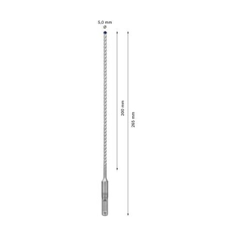 Grąžtas betonui Bosch SDS-plus, 5x200x265mm, 1 vnt. 2608900062 2 Grąžtas betonui Bosch SDS-plus, 5x200x265mm, 1 vnt. 2608900062 2