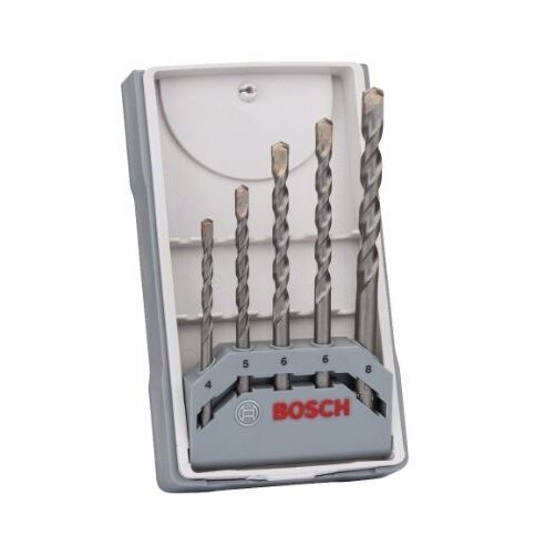 Grąžtų komplektas betonui Bosch Silver Percussion, 4-8 mm, 5 vnt. 2607017080 Grąžtų komplektas betonui Bosch Silver Percussion, 4-8 mm, 5 vnt. 2607017080