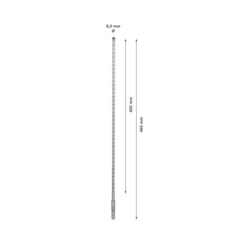 Grąžtas betonui Bosch SDS-plus, 8x400x465mm, 1 vnt. 2608900093 2 Grąžtas betonui Bosch SDS-plus, 8x400x465mm, 1 vnt. 2608900093 2