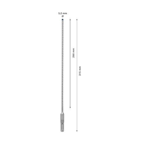 Grąžtas betonui Bosch SDS-plus, 5x250x315mm, 1 vnt. 2608900063 2 Grąžtas betonui Bosch SDS-plus, 5x250x315mm, 1 vnt. 2608900063 2