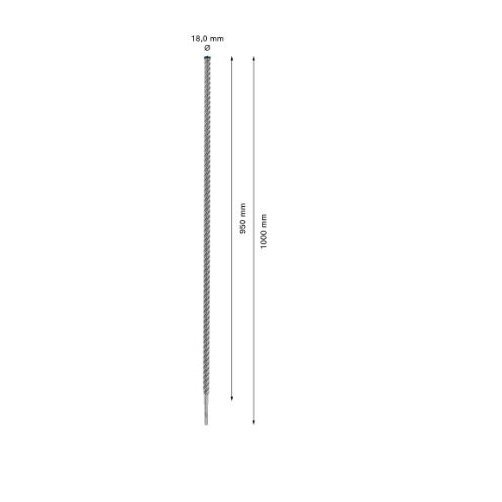 Grąžtas betonui Bosch SDS-plus, 18x950x1000mm, 1 vnt. 2608900141 2