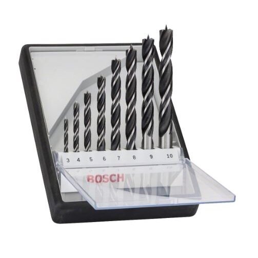 Grąžtų komplektas medienai Bosch, 3-10 mm, 8 vnt. 2607010533 Grąžtų komplektas medienai Bosch, 3-10 mm, 8 vnt. 2607010533