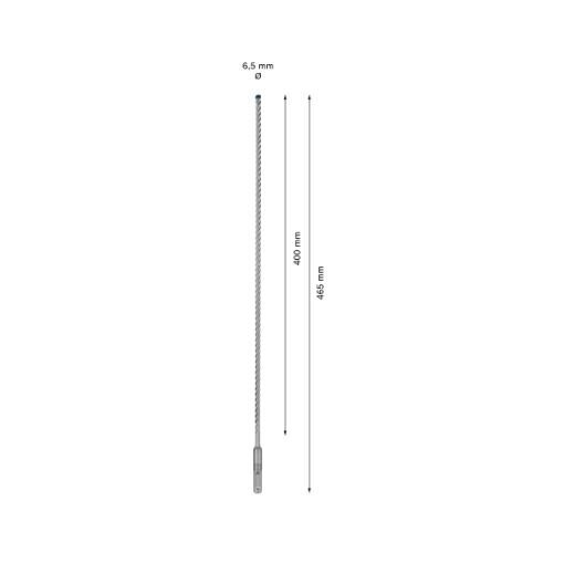 Grąžtas betonui Bosch SDS-plus, 6.5x400x465mm, 1 vnt. 2608900082 2 Grąžtas betonui Bosch SDS-plus, 6.5x400x465mm, 1 vnt. 2608900082 2