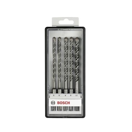 Grąžtų komplektas betonui Bosch, 5 vnt. 6/6/8/8/10x165mm 2607019928 1 Grąžtų komplektas betonui Bosch, 5 vnt. 6/6/8/8/10x165mm 2607019928 1