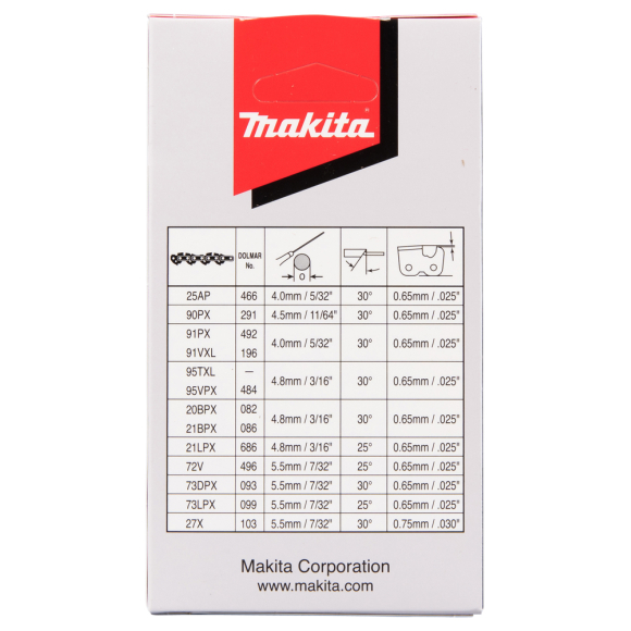Grandinės Makita 191H28-8, FC 21BP 33cm/13", 0,325", 1,5mm, 56H 2 Grandinės Makita 191H28-8, FC 21BP 33cm/13", 0,325", 1,5mm, 56H 2