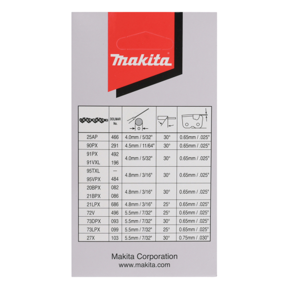 Grandinės SC 38cm/15", 0,325", 1,3mm, 64H  Makita 191H23-8 2 Grandinės SC 38cm/15", 0,325", 1,3mm, 64H  Makita 191H23-8 2