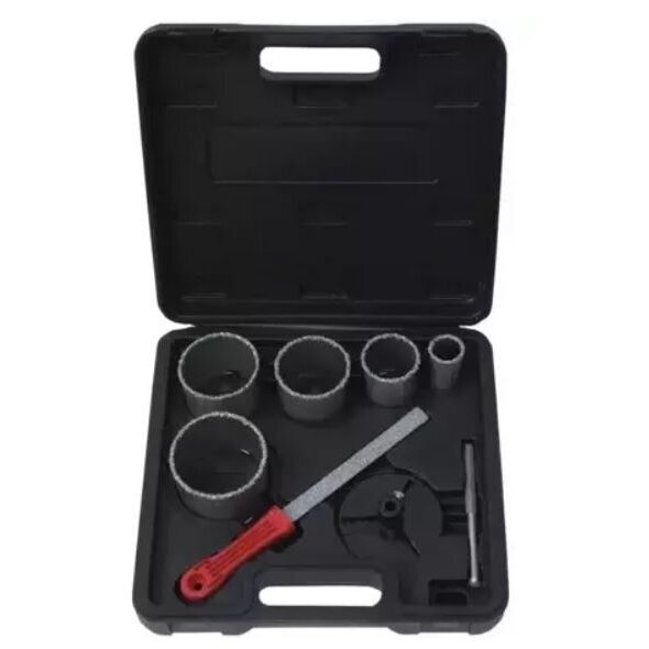 Gręžimo karunėlės volframinės Dedra DED1519, 33-83mm, 6vnt. 1 Gręžimo karunėlės volframinės Dedra DED1519, 33-83mm, 6vnt. 1