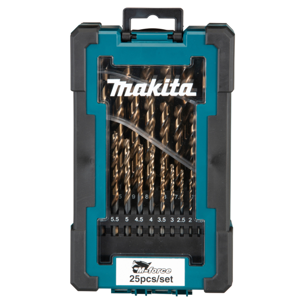 Grąžtų komplektas Makita D-67599, M-Force 25 vnt. (1-13mm) Grąžtų komplektas Makita D-67599, M-Force 25 vnt. (1-13mm)