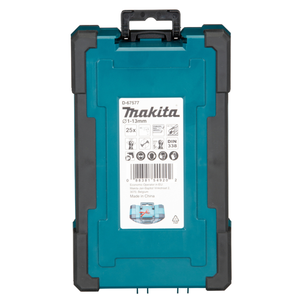 Grąžtų komplektas Makita D-67577, 25 vnt., (1-13mm) HSS-Co 5% 2 Grąžtų komplektas Makita D-67577, 25 vnt., (1-13mm) HSS-Co 5% 2