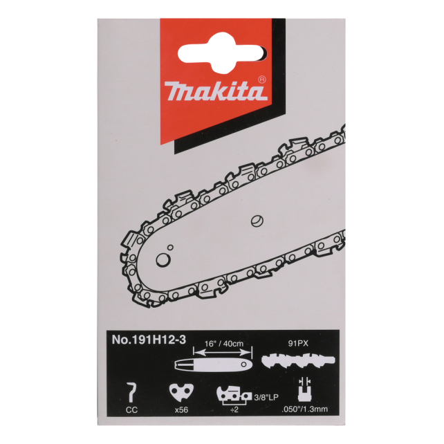 Grandinės Makita 191H12-3, SC 40cm/16", 3/8", 1,3mm, 56H 1 Grandinės Makita 191H12-3, SC 40cm/16", 3/8", 1,3mm, 56H 1