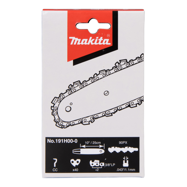 Grandinė Makita 191H00-0, CC 90PX, 25cm/10", 3/8", 1.1mm, 40H 1 Grandinė Makita 191H00-0, CC 90PX, 25cm/10", 3/8", 1.1mm, 40H 1