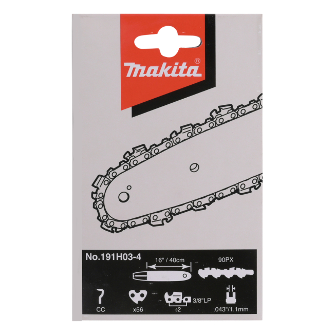 Grandinė Makita 191H03-4, SC 90PX, 40cm/16", 3/8", 1,1mm, 56H 1 Grandinė Makita 191H03-4, SC 90PX, 40cm/16", 3/8", 1,1mm, 56H 1