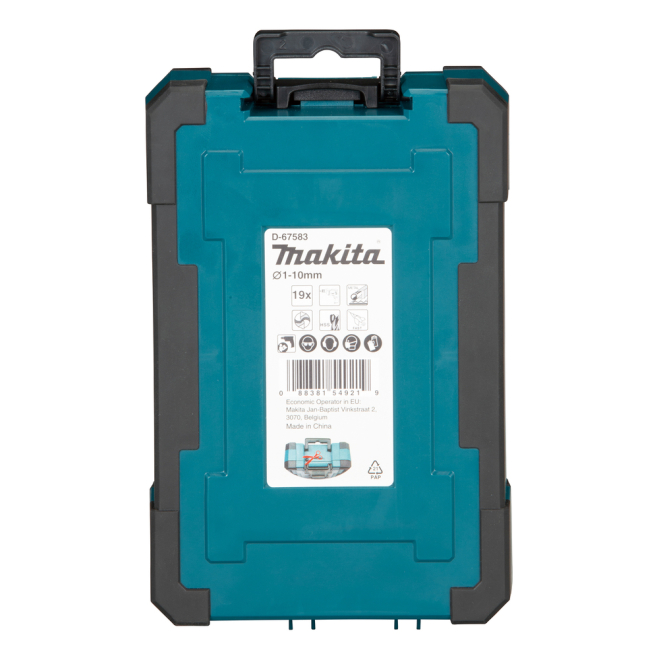 Grąžtų komplektas Makita D-67583, M-Force 19 vnt. (1-10mm) 2