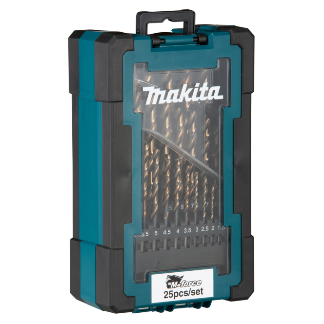 Grąžtų komplektas Makita D-67599, M-Force 25 vnt. (1-13mm) 3 Grąžtų komplektas Makita D-67599, M-Force 25 vnt. (1-13mm) 3