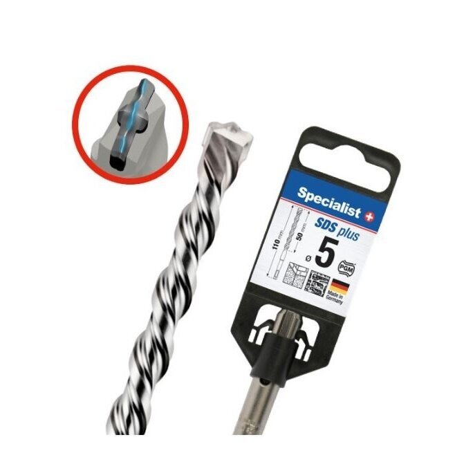 Grąžtas „Specialist+" SDS+ 5x50/110 mm Grąžtas „Specialist+" SDS+ 5x50/110 mm