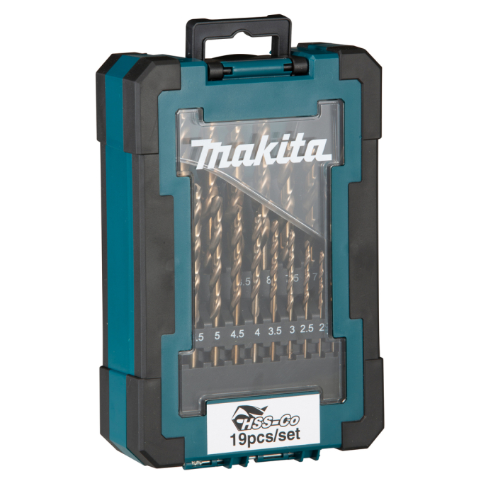 Grąžtų komplektas Makita D-67561, 19 vnt. (1-10mm) HSS-Co 5% 3 Grąžtų komplektas Makita D-67561, 19 vnt. (1-10mm) HSS-Co 5% 3
