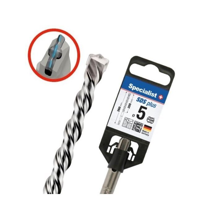 Grąžtas „Specialist+" SDS+ 5x200/260 mm Grąžtas „Specialist+" SDS+ 5x200/260 mm