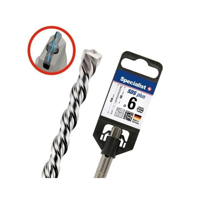 Grąžtas „Specialist+" SDS+ 6x50/110 mm Grąžtas „Specialist+" SDS+ 6x50/110 mm