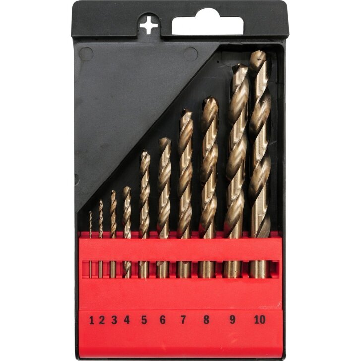 Grąžtų metalui rinkinys | Cobalt-HSS | 1-10mm | 10 vnt. (YT-41603) Grąžtų metalui rinkinys | Cobalt-HSS | 1-10mm | 10 vnt. (YT-41603)