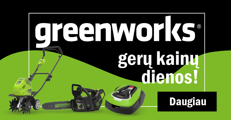 Greenworks gerų kainų dienos