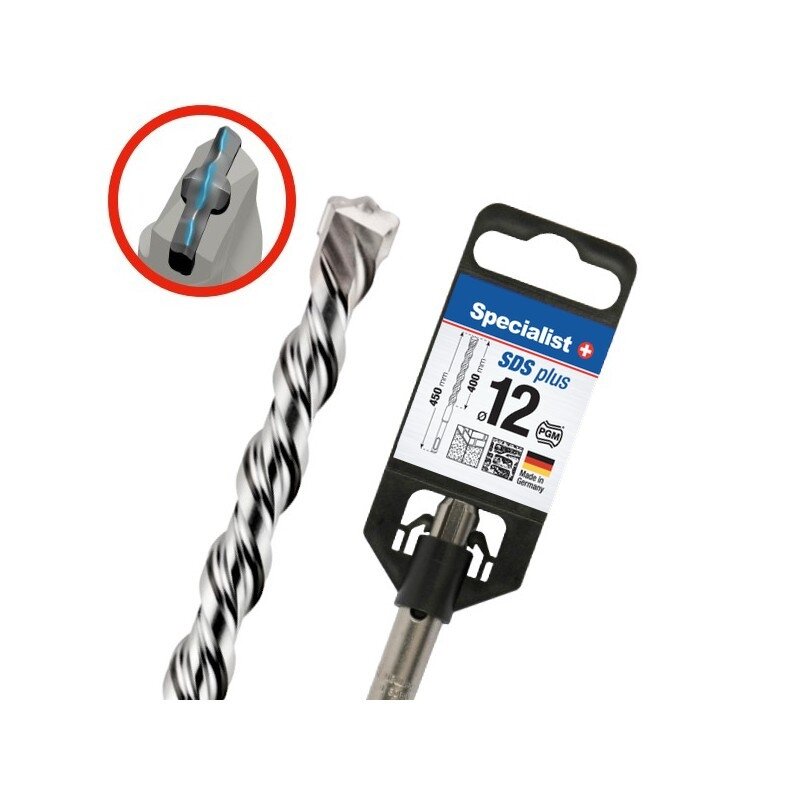 Grąžtas „Specialist+" SDS+ 12x400/450 mm Grąžtas „Specialist+" SDS+ 12x400/450 mm
