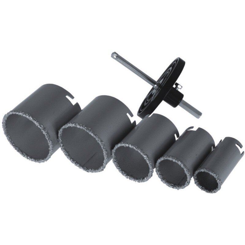 Gręžimo karunėlės volframinės Dedra DED1517, 33-73mm, 5 vnt. Gręžimo karunėlės volframinės Dedra DED1517, 33-73mm, 5 vnt.