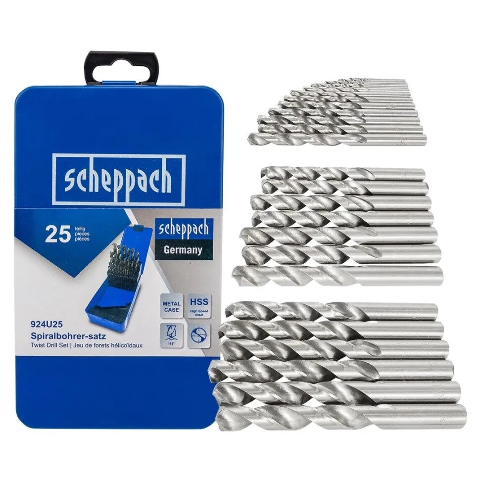 Grąžtai metalui HSS 1-13mm 25vnt. 1