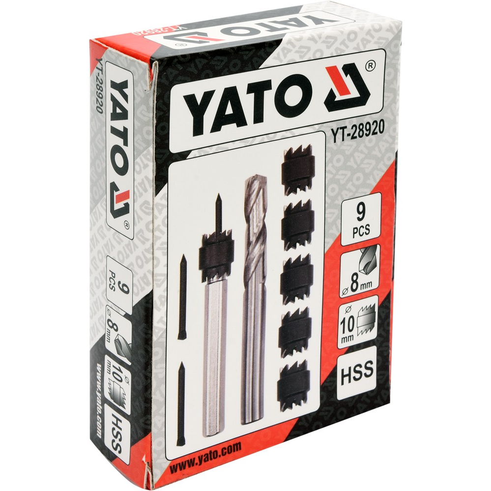 Rinkinys kontaktiniams taškams nugręžti Yato YT-28920, 10 vnt. 4 Rinkinys kontaktiniams taškams nugręžti Yato YT-28920, 10 vnt. 4