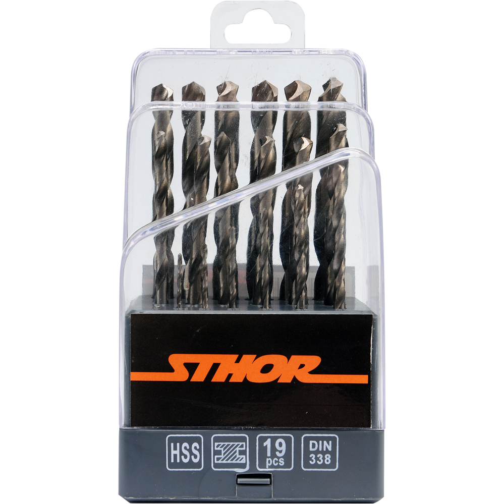 Grąžtų metalui rinkinys Sthor 21999, 1-10 mm, 19 vnt. 1 Grąžtų metalui rinkinys Sthor 21999, 1-10 mm, 19 vnt. 1