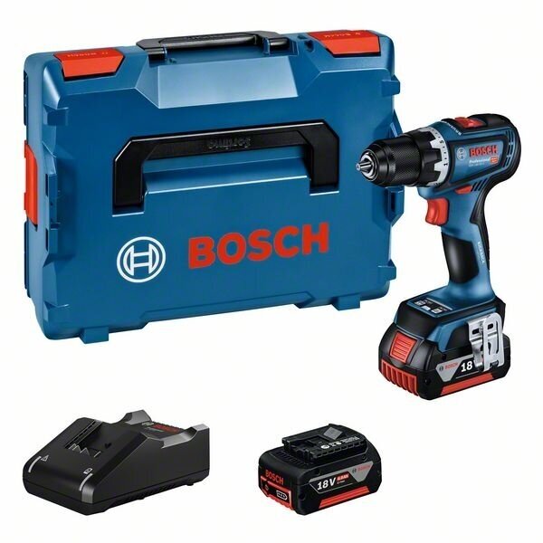 Akum. suktuvas-gręžtuvas Bosch GSR 18V-90 C 2x4.0Ah, GAL 18V-40, LB (06019K6003) Akum. suktuvas-gręžtuvas Bosch GSR 18V-90 C 2x4.0Ah, GAL 18V-40, LB (06019K6003)