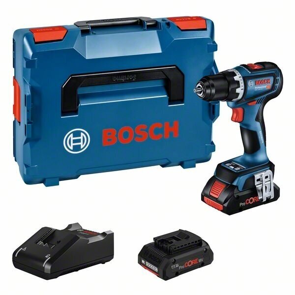 Akum. suktuvas-gręžtuvas Bosch GSR 18V-90 C 2x4.0Ah ProC GAL 18V-40, LB (06019K6004) Akum. suktuvas-gręžtuvas Bosch GSR 18V-90 C 2x4.0Ah ProC GAL 18V-40, LB (06019K6004)