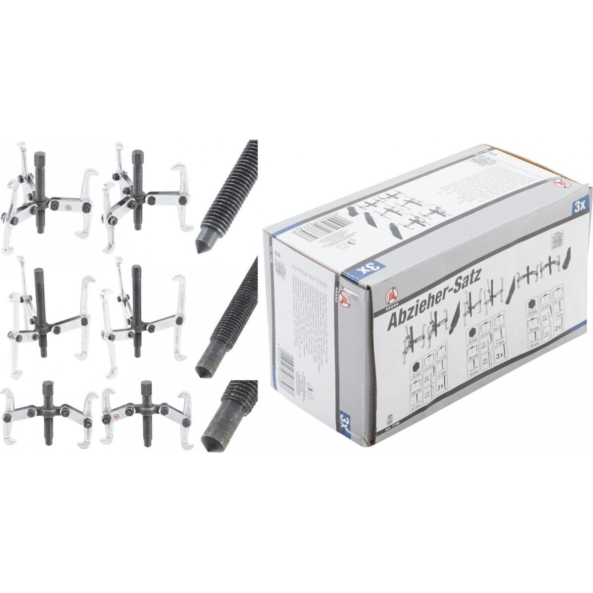 Guolių nuėmėjų komplektas | Išorinis / vidinis | 2/3 kojos | 75 - 150 mm | 3 vnt. (7730)